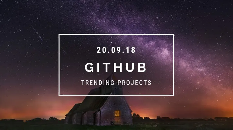 Github stars 20/09/2018
