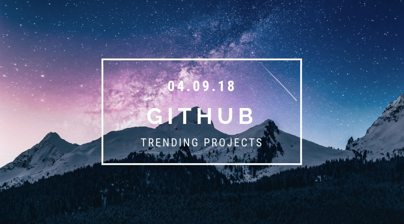 Github stars 04/09/2018 1