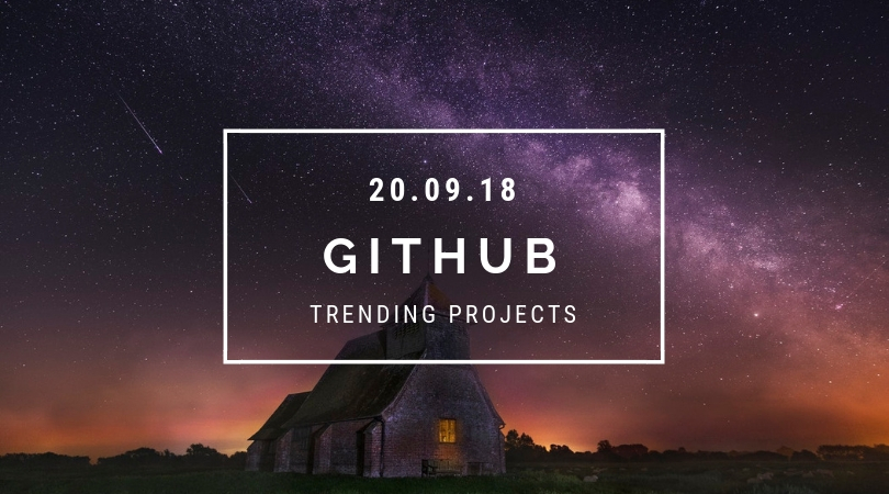 Github stars 20/09/2018 1